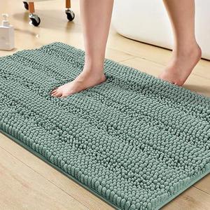 FIGOO - Alfombras de Baño de Felpa Suave de Poliéster de Lujo a Precio Económico, Antideslizantes, Súper Absorbentes, Lavables a Máquina, Alfombrillas para Piso de Baño - Product Image 1