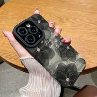 Coques de téléphone portable antichoc de luxe avec fleurs pour iPhone 17 Air 16 Plus Pro Max 15 14 13 12 11 X, coque arrière de protection, logo personnalisé