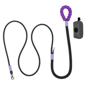 Eco-friendly Solid Colorful Pet P-Leash <strong>with</strong> Nylon Scarf and Poop Bag Holder-<strong>Dog</strong> <strong>Lead</strong> - Product Image 4