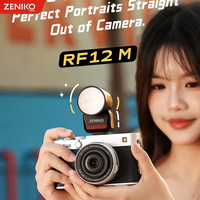ZENIKO RF12M Mini Flash per Fotocamera, Ricaricabile, per Fotografia di Matrimoni ed Eventi, Speedlight Portatile per Scatti in Movimento