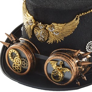 Sombrero Victoriano Steampunk Gótico Medieval Retro para Hombre y <span class=keywords><strong>Mujer</strong></span>, Sombrero <span class=keywords><strong>de</strong></span> Caballero, Sombreros Mágicos, Accesorios <span class=keywords><strong>de</strong></span> Disfraces <span class=keywords><strong>de</strong></span> Halloween, Sombrero Steampunk - Product Image 2