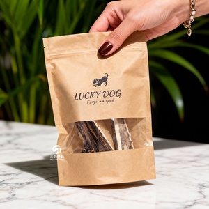 Bolsas de Embalaje para Alimentos para Mascotas, Personalizadas OEM/ODM, de Lujo, Ecológicas, de Papel Kraft y Plástico con Ventana, con Cinta y Control de Olores para Perros y Gatos - Product Image 1