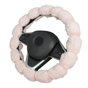 Funda de Volante de Felpa Suave y Cálida para Invierno, Imitación Piel de Conejo, Accesorios Universales para Automóvil de 38 cm, OEM, ODM, Etiqueta Privada Personalizada - Product Image 2