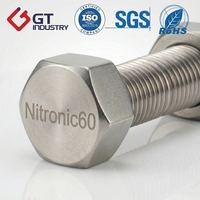 API 20E BSL2 ASTM A453 Gr660 Baut Hex ASME B18.2.1 A286 1/2" hingga 2" UNC Petrochem 650 ° C Gunakan