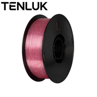 Filament PETG rose scintillant 1,75 mm 1 kg, effet brillant, enroulé soigneusement, sans nœuds, plastique pour imprimante 3D