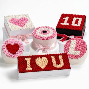 Scatola di Fiori Preservati di Lusso, Rosa Eterna, Decorazione Romantica per la Casa, Regalo di Compleanno, Festa della Mamma, Laurea, Occasioni Speciali - Product Image 1