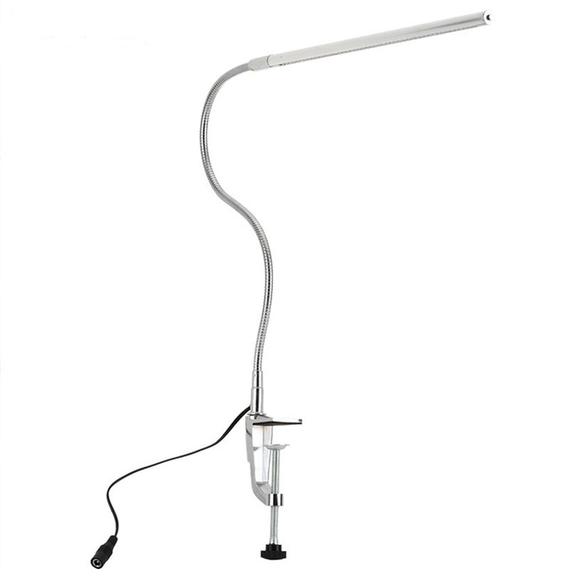 Long Arm Table Lamp 48 LEDs Clip Mounted Office LED Desk Lamp USB Flexible Gooseneck Eye-protection Reading Lamps for Work Study