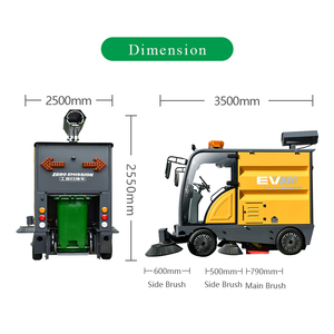 Balayeuse électrique <span class=keywords><strong>sans</strong></span> <span class=keywords><strong>fil</strong></span> pour sols en béton, machine de nettoyage de sols, <span class=keywords><strong>balai</strong></span> en plastique - Product Image 6