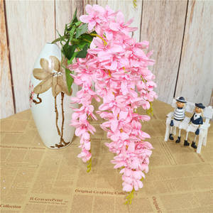 <span class=keywords><strong>Flor</strong></span> <span class=keywords><strong>de</strong></span> Glicinia Artificial al por Mayor, 5 Ramas, Orquídea <span class=keywords><strong>de</strong></span> Seda <span class=keywords><strong>de</strong></span> Tailandia para Bodas - Product Image 5