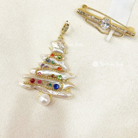 Collier pendentif en perle d'eau douce Biwa en forme d'étoile de sapin de Noël, bijoux Muses, élégant et luxueux, broche pour femme