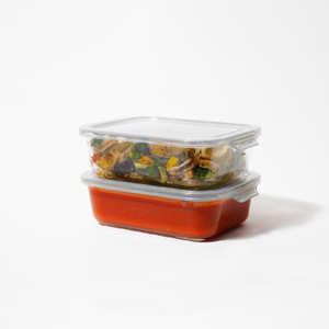 Affordable Heavy Duty 2 Piece Set Atomico Heat-Resistant <b>Glass</b> Food Storage <b>Container</b> - Product Image 1