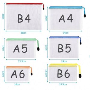 Plastic Wallets 10Pcs A3 Zip Lock Bags Mesh <b>Document</b> Wallet <b>Document</b> <b>Folders</b> Plastic Pockets Zipper File Wallet - Product Image 2