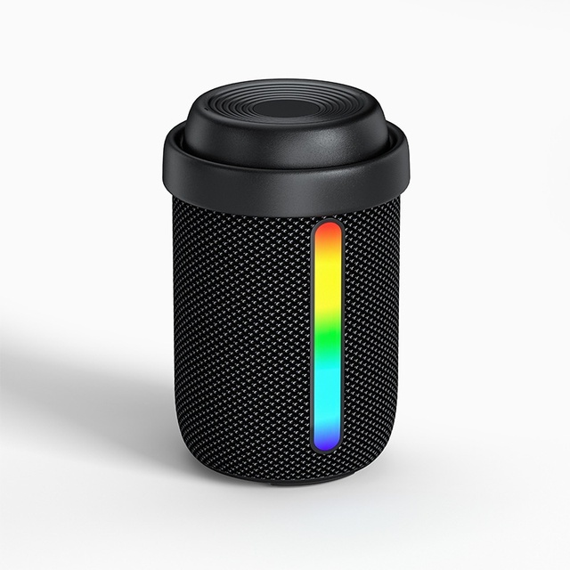 New Wireless 5.3 BT Speaker 5W RGB Light Speaker Portable Waterproof Speaker Small Atmosphere Light Rotating Volume Adjusting