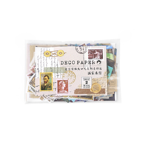 200pcs perpack cổ điển sổ lưu niệm Nguồn cung cấp gói cho Tạp Chí rác nhà hoạch Retro GiấY Dán thủ công Bộ dụng cụ cắt dán thẩm mỹ Album - Product Image 5