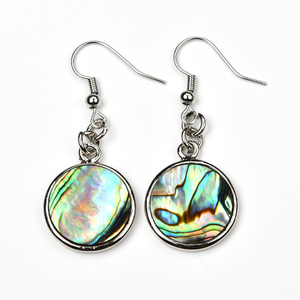 女性のためのホット販売ファッションジュエリー楕円形ナチュラルアワビシェルフックドロップイヤリング - Product Image 6