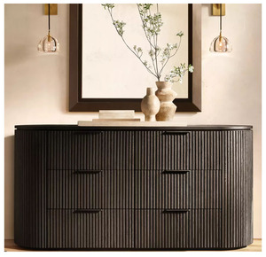 Cómoda Byron de 6 cajones, muebles de alta calidad para el hogar, cómoda de dormitorio de madera maciza con 6 cajones, gabinete de almacenamiento - Product Image 1