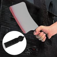 Faux couteau de boucher en plastique sanglant pour Halloween Fools Day Party Prop