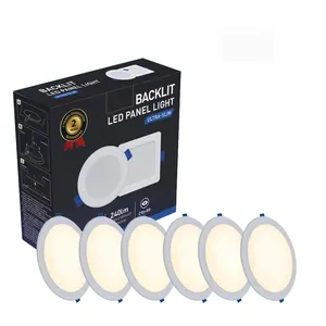 Luz LED embutida para decoração de superfície ultrafina, luz LED redonda de 3w 6w 9w para sala de estar