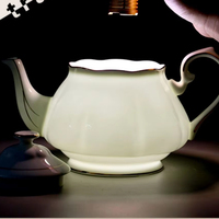 High-End gaya Eropa desain Modern kapasitas besar tulang cina Pot kopi keren ketel menangani sore Pot teh bunga Pot teh