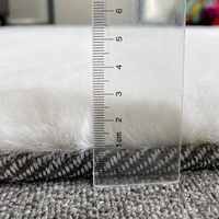 Tapis de luxe ultra doux en fausse fourrure de lapin, fabriqué à la machine, à poils bouclés, antidérapant, moderne, en polyester, couleur personnalisable, 2,2 cm, pour la maison