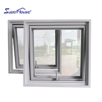 Ventana Abatible de Aluminio con Aislamiento Acústico y Térmico AS2047, Doble Vidrio Templado, Función de Toldo