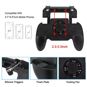 Pubg-cep telefonu denetleyicisi için soğutma fanı tetik Joystick oyun tekerleği direksiyon ile 2000mAh mobil Gamepad - Product Image 4