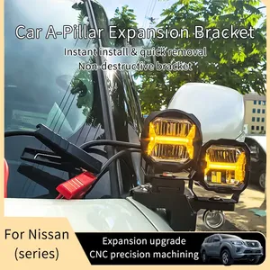 Braket Penyangga Lampu Sorot Ekspansi Pilar-A dan Kap Mesin Lepas-Pasang Cepat untuk <span class=keywords><strong>Nissan</strong></span> <span class=keywords><strong>Navara</strong></span> (Model 2014~2021) Bahan Aluminium Alloy - Product Image 5