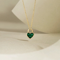 Collier pendentif cœur N800-S925 en argent plaqué or 14 carats, léger, de luxe, chaîne de clavicule de niche, sensation haut de gamme