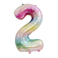 Nouveaux ballons en feuille d'hélium de 40 pouces, 0-9, grands, dégradés, couleur étoile, numéro, anniversaire, Saint-Valentin, Halloween, Noël, jetables