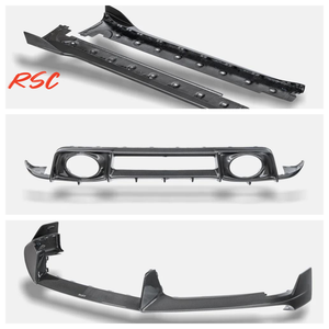 Faldones Laterales de Fibra de Carbono Estilo RYFT + Labio Delantero + Difusor Trasero para Porsche 992 Turbo S, Kit de Carrocería de Ajuste Perfecto - Product Image 1