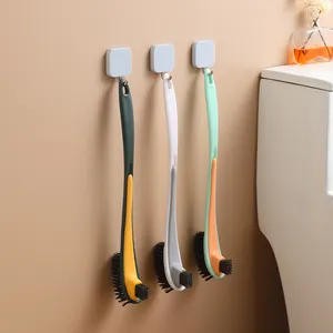 Sanga-cerdas suaves creativas 2 en 1, cepillos de doble cara de plástico para limpieza de inodoro de Hockey en el baño