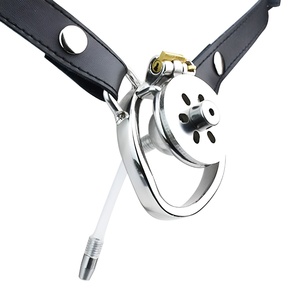 Dispositivo de Castidad Masculina FRRK con Catéter Uretral, Jaula para Pene con Correas, Jaulas de Castidad Metálicas para Hombres, Juguetes Sexuales - Product Image 4
