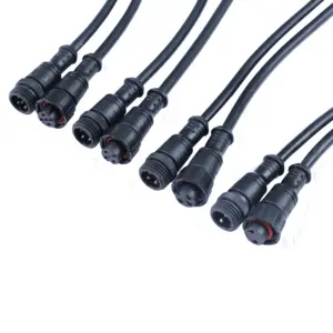 LED Light Strips Male Female 3 Pin Waterproof Connector Cable Black-in Connectors