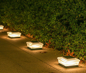 4 LED <strong>Low</strong> <strong>Voltage</strong> Outdoor Solar <strong>Post</strong> <strong>Decking</strong> Lighting Pillar <strong>Light</strong> Solar Powered Integrated LED Fence <strong>Post</strong> <strong>Cap</strong> <strong>Light</strong> - Product Image 3