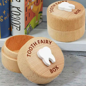 Scatola in Legno 3D per Denti da Latte, Design Moderno, Ecologica, Incisa, Contenitore Sicuro per Bambini e Bambine - Product Image 6