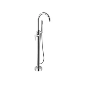 Robinet <span class=keywords><strong>de</strong></span> remplissage <span class=keywords><strong>de</strong></span> baignoire à montage au sol pour salle <span class=keywords><strong>de</strong></span> bain Robinets mélangeurs d'eau chaude et froide avec robinet <span class=keywords><strong>de</strong></span> baignoire pour douche à main - Product Image 1