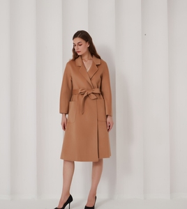 <span class=keywords><strong>Cappotto</strong></span> da <span class=keywords><strong>Donna</strong></span> Lungo Elegante di Lusso 2026 Fatto a Mano su Misura in 100% Pura Lana e Vera Pelliccia di Pecora <span class=keywords><strong>Cashmere</strong></span> per l'Inverno - Product Image 3