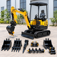 Livraison Gratuite Mini-Excavatrice Multifonctionnelle 1,5 Tonne EURO 5 EPA pour le Terrassement Domestique et de Jardin