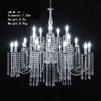 Lustre LED en acrylique moderne pour salon, pour plafond haut, décoration de maison de luxe, éclairage de mariage, décorations