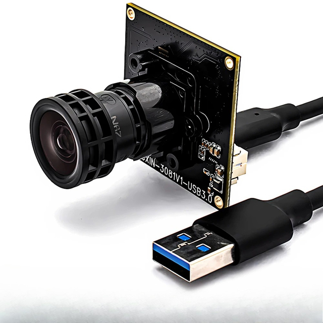 Machine Vision Camera 2.3MP 120FPS Global Shutter, USB 3.0 Industrial Camera with M16 Lens Plug and Play for Security Monitoring