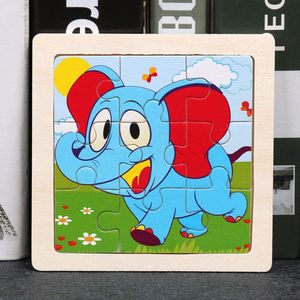 Rompecabezas de Madera Educativos Personalizados de Fábrica con Certificación CE, 9 Piezas, para Niños Pequeños, con Dibujos Animados de Animales y Transportes - Product Image 4