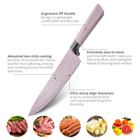 Ensemble de 7 couteaux de cuisine en paille de blé pour barbecue, éplucheur japonais, couteaux de cuisine à steak, légumes, logo personnalisé