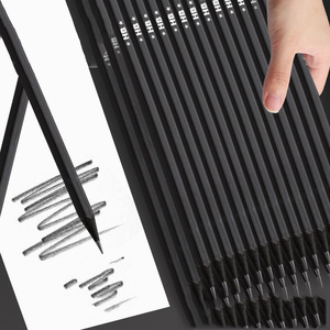 Gỗ Màu Đen Hình Lục Giác Hb 2B Bút Chì Học Sinh Tiểu Học Phác Thảo Trẻ Em Vẽ Bút Chì Với Tẩy Bán Buôn - Product Image 4