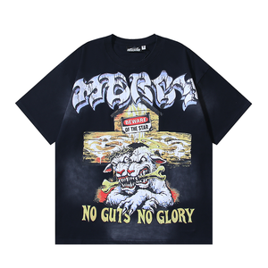 T-Shirt <span class=keywords><strong>Hell</strong></span> Stars di Alta Qualità per Uomo, Oversize Casual 100% Cotone 1.1, con Tag NFC, Effetto Acid Wash, Taglia dalla S alla XL - Product Image 2