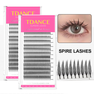 벤더의 새로운 스타일 개별 속눈썹 연장 재료 CC 컬 메이크업 위스피 PBT 볼륨 속눈썹 애니메이션 프리메이드 래쉬 - Product Image 5