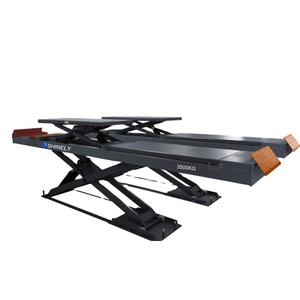 Elevador de Tijera Shinely de un Cilindro con Accionamiento Eléctrico Hidráulico, Capacidad de 3.5T, Altura de Elevación de 1680mm para Alineación de Ruedas de Automóviles, Certificado CE - Product Image 1