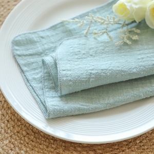 Imitatie linnen bamboe servet van crêpe stof met gehemde rand, vierkant, Amerikaanse stijl, tafeldecoratie voor feestjes, aanpasbaar - Product Image 2