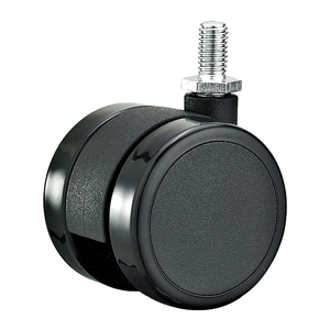 <span class=keywords><strong>2</strong></span>-Zoll Medizinische Möbelrollen, Doppelrollen, Schwarz, Vollkunststoff-Nylon, Gewindestange, Rollen für Tische, Stühle und Möbel - Product Image 2