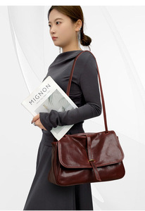 Nuevas Bolsas de Mensajero de Alta Calidad para Mujer, Bolsos de Mano de Cuero Genuino, Bolsos Cruzados, Bolsos de Hombro para Mujer, Bolsos Tote con Asa Superior - Product Image 6