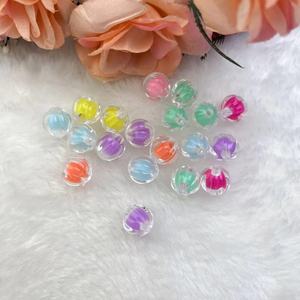 Perles acryliques en forme de citrouille de 12 mm, couleur intérieure, de la marque Aomiao's Mystery, pour la création de bracelets, colliers et accessoires de coiffure DIY. - Product Image 1